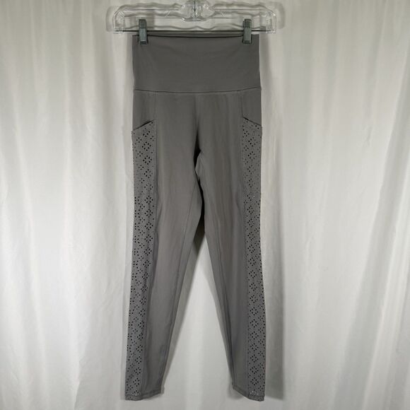 Aerie Pants - Aerie Leggings Women's Small Grey Pull On Breathable Side Pockets 27" Inseam